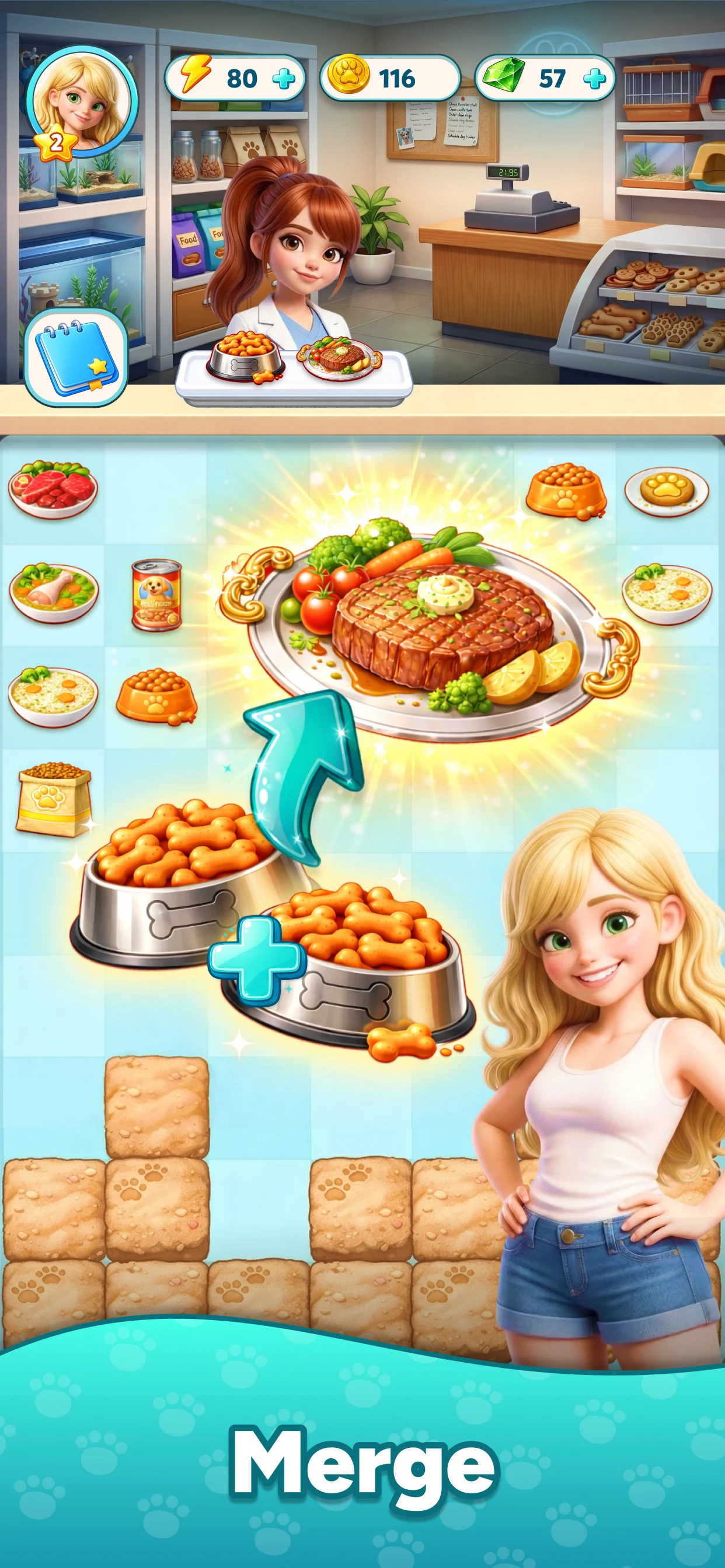 Pet Shelter Merge & Story screenshot