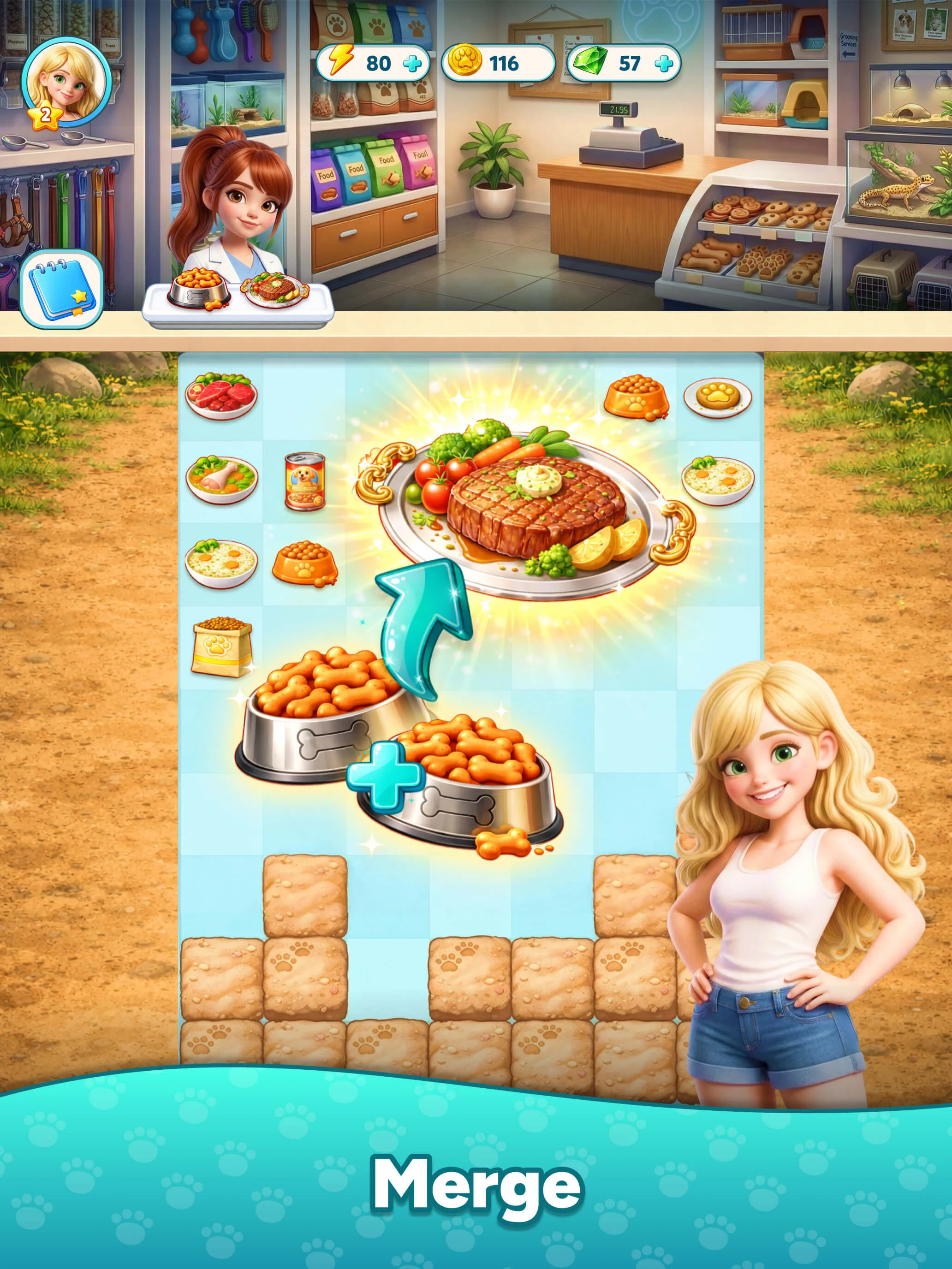 Pet Shelter Merge & Story screenshot